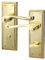 EAI Polished Brass Georgian Scroll Bathroom Door Handles - 1 Pair Internal Lever Handles - Rope Design