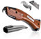 Delphin®-03 Teppichmesser, Design Edition, Feststehende Klinge, Profi Cuttermesser, Alu, Klingen und Kunststoffköcher, Rechts- u. Linkshänder