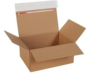packster 100x Automatikbodenkarton Automatikkarton 205 x 155 x 102 mm Selbstklebestreifen Braun 200 x 150 x 90 mm (Innenmaß), Blitzbodenkarton