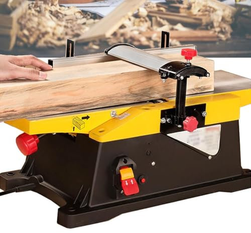 Cepilladora De Sobremesa Eléctrica Multifuncional De 1800 W Para Carpintería, 12 000 Rpm/Min, Cepilladora De Sobremesa De Alta Resistencia Para Corte Y Regrueso Madera