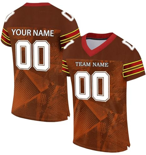 Personalisiertes American FootballTrikot Custom Football Jersey Individuell Bedruckt Team Name & Number Baseball Trikots für Herren Damen Jugend Unisex Schnelltrocknend Atmungsaktiv T Shirt(#A 30)