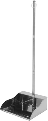 MOLUCKFU Long Handle Dustpan Upright Garbage Shovel for Home Indoor Outdoor Cleaning Heavy Duty Large Capacity Dust Pan with Comfortable Grip 27.56In