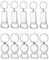 melairo 10 Pcs Sublimation Blank Keychains Sublimation Metal Bottle Opener Blank Key Ring Aluminum Heat Transfer Keychain