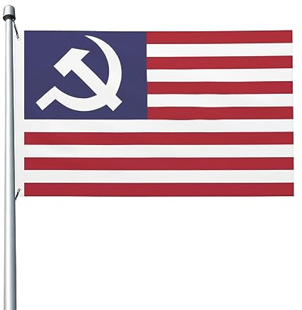 Garten Flaggen Hammer Und Sichel Vereinigte Staaten Feiertage Flags Durable Balkonflagge Dekoration Gartens Banner Für Drinnen Party Parade 90X152CM