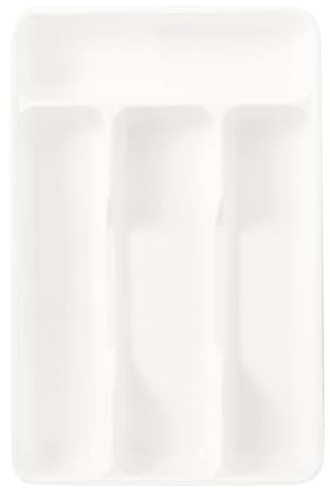 Generisch Silverware Organiser for Drawers, Cutlery Tray, 4 Department Log Box for Kitchen Cabinet, Home Worktop, Apartment, Cookhouse, Spoon, Dorm, Camping