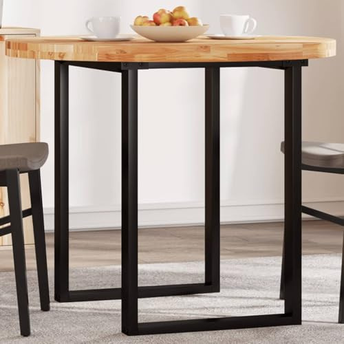 mtlskopl runde Tischplatte Akazie 90x4 cm Massivholz Natur geölt, moderner Esstischplatte als Küchentisch klein oder Couchtisch Balkon, robust & platzsparend für Wohnzimmer Esszimmer