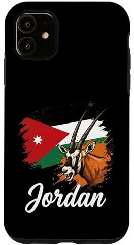 Hülle für iPhone 11 Jordanische Flagge und arabischer Oryx