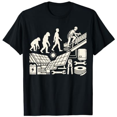 Installateur de Panneaux solaires Evolution Energie renouvelable Travail de Travail T-Shirt