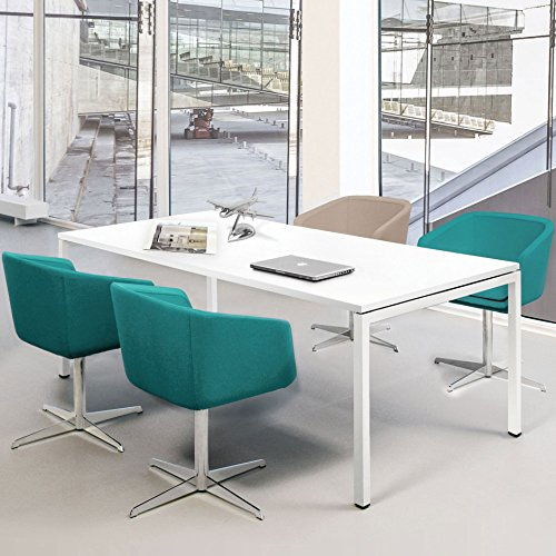 Weber Büroleben GmbH Profi Besprechungstisch 160x80cm NOVA U 4-6 Pers. Konferenztisch Meetingtisch, Gestellfarbe:Anthrazit