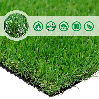 Alfombra de césped Artificial para Mascotas, 2,8 x 3,1 m, Realista, Gruesa, para Exteriores, jardín, Paisaje, balcón, Alfombra de Hierba para Perros