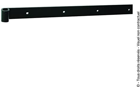 Penture bout droit 30x4 diamètre 14 - L (mm) : 500, Noir