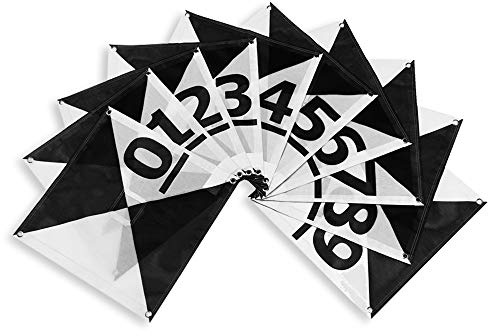 UAV Ground Control Points (GCPs)/Aerial Targets for Aerial Mapping & Surveying (10 Pack) with Center Passthrough Numbered 0-9 | Harlequin Iron Cross Edition