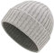 HANSA-FARM | Weiche Damen & Herren Alpaka Mütze aus 100% Alpaka Wolle in +14 Farben - Hochwertige Winter Strickmütze/Beanie Wollmütze - Silbergrau (Hell-Grau)