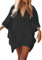 JFAN Camisa Suelto de Bikini Mujer Ropa de Baño Playa Traje de Baño Vestido de Bikini Camisolas y Pareos（Negro，Talla única）