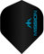 Mission Darts Dart-Flights mit schwarzem Logo, 100 Mikron, Standard Nr. 2, 5 Sets mit 3 Flights, blau (5XF2503)