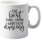 Flox Creative Keramiktasse mit Aufschrift Best Things Happen Dancing Left Handed, 295 ml