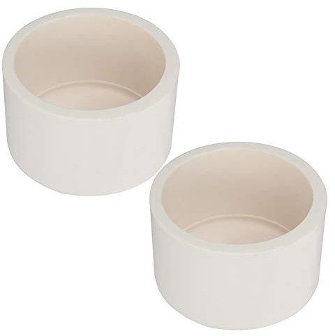 2 Stück 4 cm ID PVC Rohr Endkappe Stecker Adapter Rohrverschraubung Buchse, Möbelqualität Rohrverschraubung Kupplungskappe für DIY PVC Regal Garten Unterstützung Struktur Aufbewahrungsrahmen, weiß