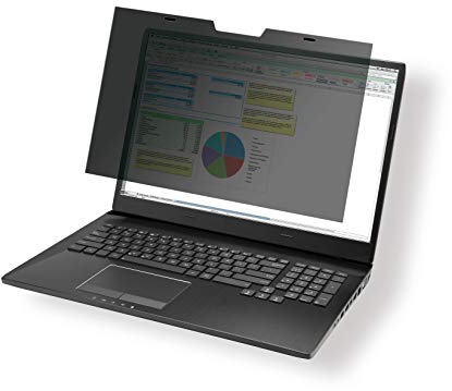 Durable Blickschutzfilter magnetisch für 13,3“ Zoll Bildschirme, inkl. Tasche und Reinigungstuch, anthrazit, 514357