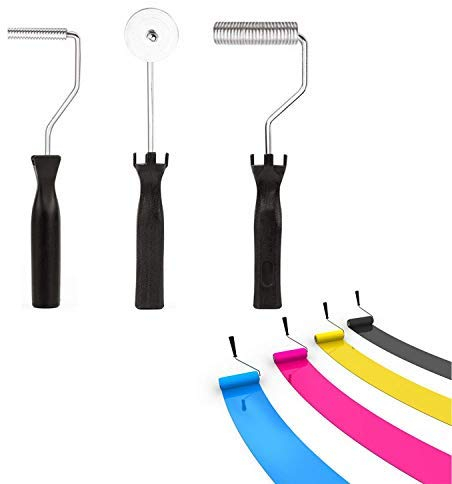 Atyhao 3 Pièces Outils Rouleaux en Fibre de Verre Bubble Paddle Roller Kit Bricolage Moulage pour FRP Résine Composite Décoration Maison