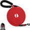 Plutus Pet Long Rope Dog Lead, With Comfortable Padded Handle, Reflective Nylon Heavy Duty Rope Lead, 4.5m 6m 9m Dog Training Lead for Small Medium Large Dogs (9m, Red)