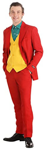 OppoSuits The Dark Comedian Party & Business Anzug - Größe EU 46 / S - Kostüm Halloween, Karneval, Weihnachtsparty