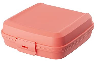 Engelland 1 boîte à lunch couleur saumon plastique sans BPA pour enfant 14 x 14 x 5 cm