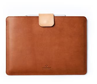 iPad Pro 12.9 Inch Sleeve Bag Protective Case Fits With Smart or Magic KeyBoard, Apple Pencil Holder, Real leather iPad sleeve | CITYSHEEP