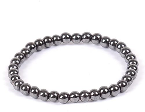 Bracelet de cheville magnétique pour pied en hématite élastique pour homme et femme, 6 mm