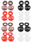 Create idea 8 Pairs Ear Tips Compatible with Samsung Galaxy Buds Live Earphones Anti-Slip Silicone Earbud Cover (Black White Brown Red 4 Pairs Size L & 4 Pairs Size S)