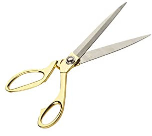 Tijeras de cocina, costura, textil, cuero, corte de tijera, tapicería artesanal, tela vaquera, tijeras artesanales de bricolaje (9,5 pulgadas)