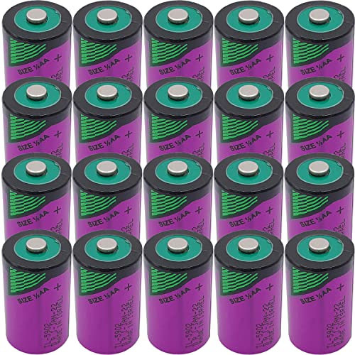 DCYNXC (20Pcs) TL-5902 1200mAh 3.6 Volt PLC Lithium Batteries for Tadiran 1/2AA TL-5902/S ER14250 Battery