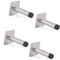 4 Pack Door Stop, Door Stoppers for Skirtings and Walls with Noise Dampening Rubber, 2-in-1 Installation, Door Stops Indoors, 3M VHB Self Adhesive Tape or Screws