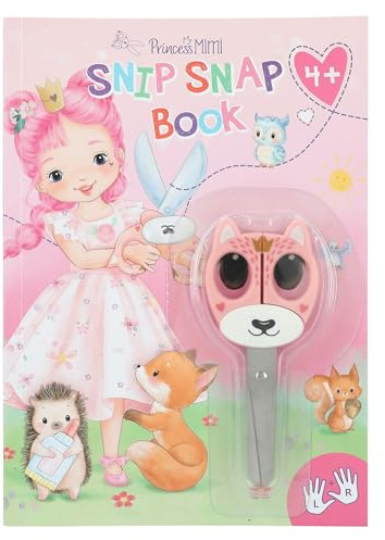 Depesche 12131 Princesa Mimi - SNIP Snap Book, Libro de Manualidades con Motivos de Animales del Bosque, cuadernillo con Ejercicios de Recorte, Incl. Tijeras Infantiles, a Partir de 4 años