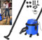 Wet and Dry Vacuum Cleaner, 800w Car Hoover Vacuum Cleaner 3 in 1 Industrial Vacuum Cleaner with 15L Dust Collection Container, Blow Connection, 2m Cable, 16kp Suction