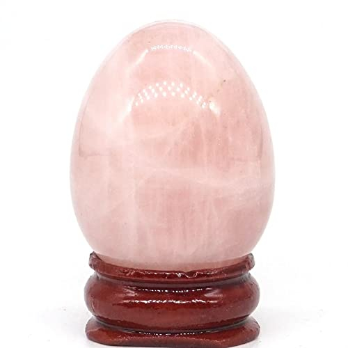 BABUUN Raumdekoration Kristall 30 x 40 mm Stein Ei Natürlicher Edelstein CrystalMineral Ball Home Decoration Zubehör (Color : Rose Quartz)