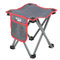 AKTIVE Taburete Plegable para Camping de Acero Resistente al Peso c/Bolsillo (63041)
