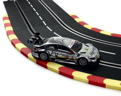 Overdrive-Racing Curbs für Carrera 124 132 EVO '1 Meter Rot-Gelb' Randstreifen Randsteine Slotcar Bordstein Kurven Gerade