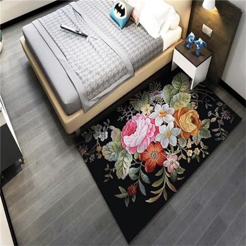 RUGMRZ Teppich Angebote Nachtseite des Schlafzimmers Teppich antirutschmatte schwarz jugendzimmer Teppich Teppich Garten Outdoor Teppich Angebote Balkon dekoration50x80CM