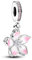GHMIOU Charms 925 Sterling Silber 5A Zirkonia Charm Anhänger für Armband Charm Bead Pendant für Europäische Armbänder Halsketten Schmuck Geschenk für Damen Frauen (Sakura)