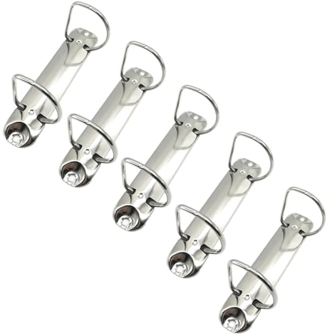 5 Stück 2 Ring Binder Mechanismus, D-förmiger Metallclip 2 Ring Bindemittel Ersatz für Papiere, Lehrbuch, Dokumente, Schüleraufzeichnungen