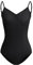 ZYXWVU Ballett Trikot Damen Ärmellos Rückenfrei Ballett Body Tanzbody Damen, C20-schwarz,M