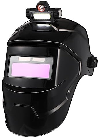 NUOBESTY Ear Muffs Legends Helmet Headlamp Rechargeable Full Dust Welding Protective LED Safety Helmet Hard Hat Construction Helmet Over Glasses Safety Goggles Hardhats for Construction