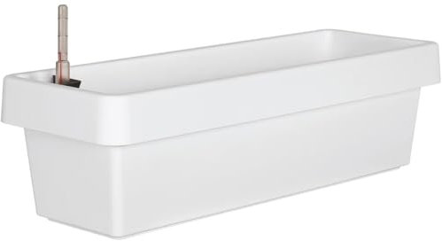 Geli Bewässerungsblumenkasten Viva Weiß 100 x 21,2 cm - Kunststoff