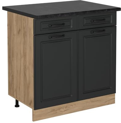 Vicco Meuble Cuisine R-Line, Anthracite Campagne, 80cm, PT Anthracite