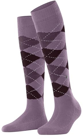 Burlington Damen Kniestrümpfe Whitby W Kh weich und warm lang gemustert 1 Paar, Blau Azure 6327, 36-41