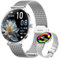 LIGE Smartwatch Damen mit Telefonfunktion, 1.43 AMOLED Fitnessuhr, IP68 Wasserdicht, 180+ Ziffernblätter Smart Watch, Menstruationszyklus, Armbanduhr für Android iOS, Schrittzähler, Pulsuhr, Silber