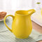 Pichet Lait, Pitcher en service fait à la main 350 ml de crémier en céramique, cruche à lait, verser, cruche de pichet, cadeau de pendaison de maison de poterie for les amateurs de café au thé(Yellow)