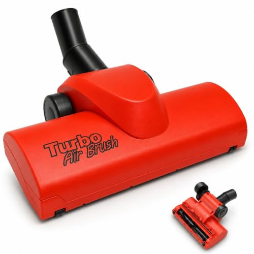 32mm Heavy Duty Universal Red Airo Turbo Brush | Compatible Henry Hoover Head Replacement for Numatic/Hetty/Herry/James/Basil/Charles/George | Best Henry Attachments Head for Floor / Carpet Cleaning