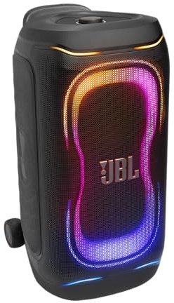 JBL PartyBox 330 Speaker Bluetooth Portatile, Nero | Suono JBL, Spettacolo di Luci Dinamico, AI Sound Boost, Manico Telescopico, IPX4 Resistente agli Schizzi, 18 Ore di Autonomia