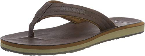 Quiksilver Herren Carver Nubuck-Sandals for Men Zehentrenner, Braun (Demitasse-Solid Ctk0), 41 EU